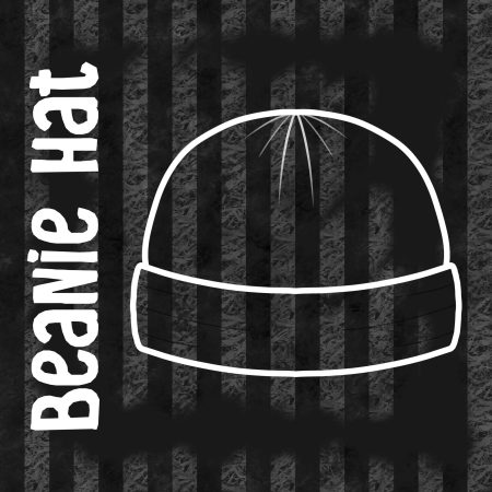 Stripe Print Beanie Hat - Kids and Adult