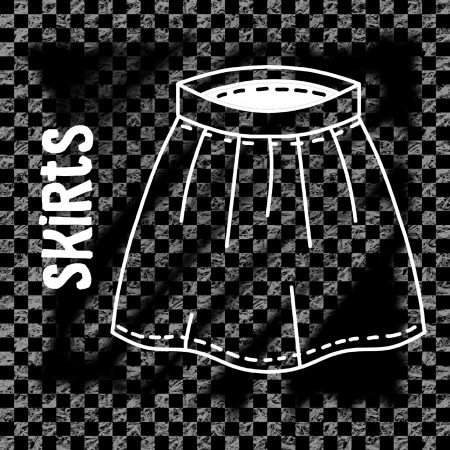 Checkerboard Print Skirt