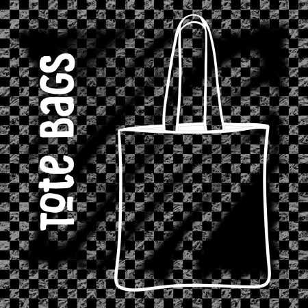 Checkerboard Print Tote Bag