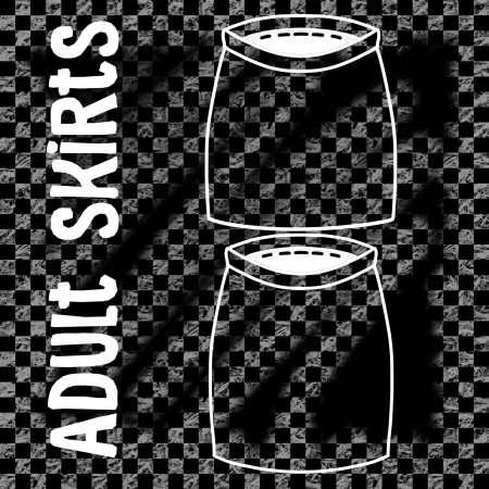 Checkerboard Print Adult Skirt