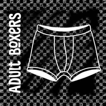 Checkerboard Print Adult Boxers