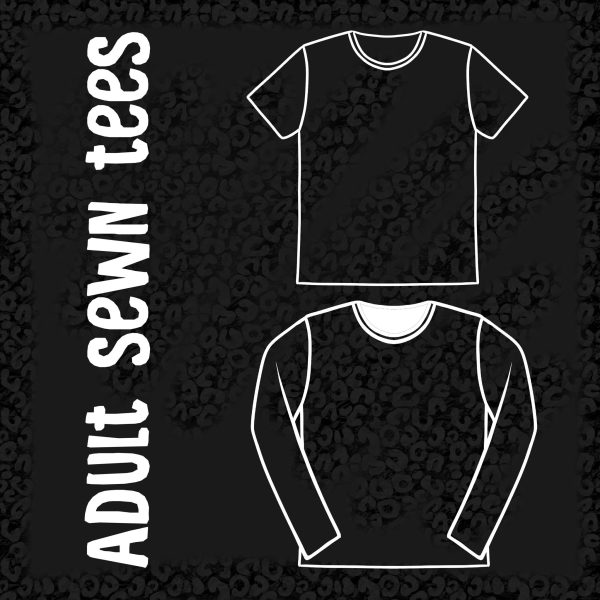 Leopard Print Adult Straight Cut Sewn Tee