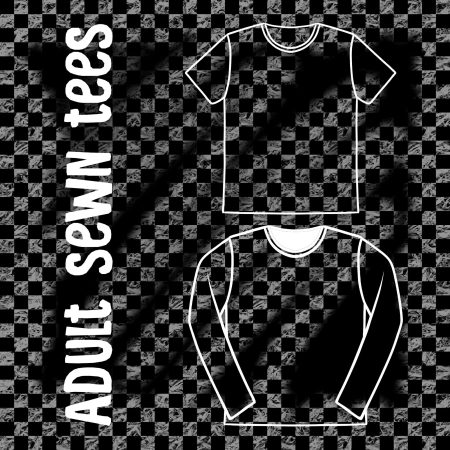 Checkerboard Print Adult Straight Cut Sewn Tee