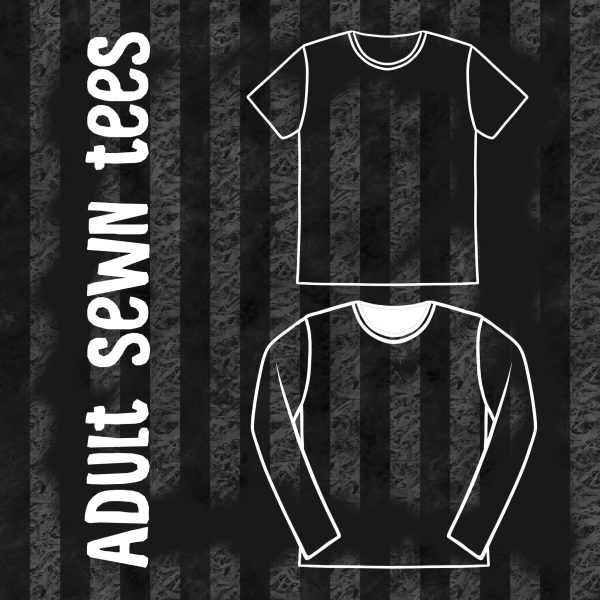 Stripes Adult Straight Cut Sewn Tee