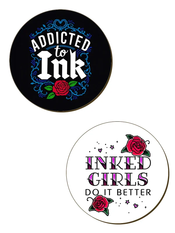 Addicted To Ink 4 Piece Coaster Set - Image 2