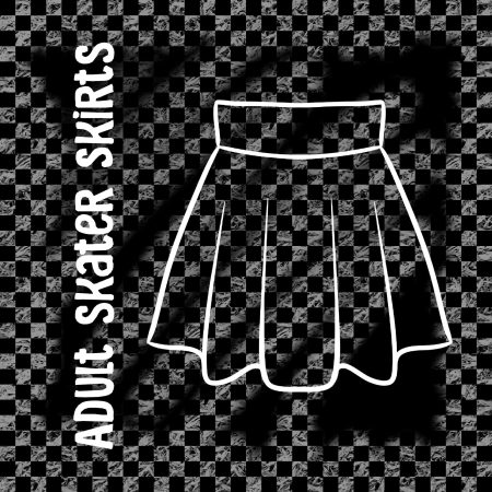 Checkerboard Print Adult Skater Skirt