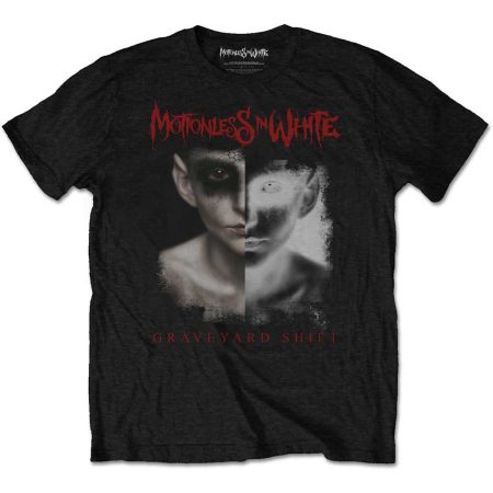 MOTIONLESS IN WHITE UNISEX ADULT T-SHIRT: SPLIT SCREEN