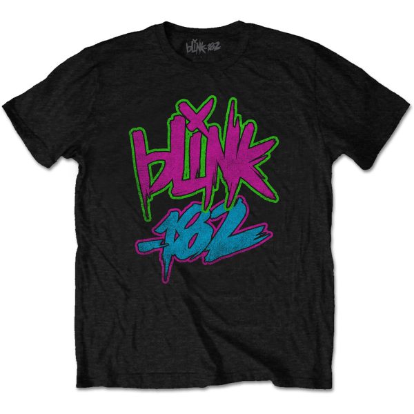BLINK-182 UNISEX ADULT T-SHIRT: NEON LOGO