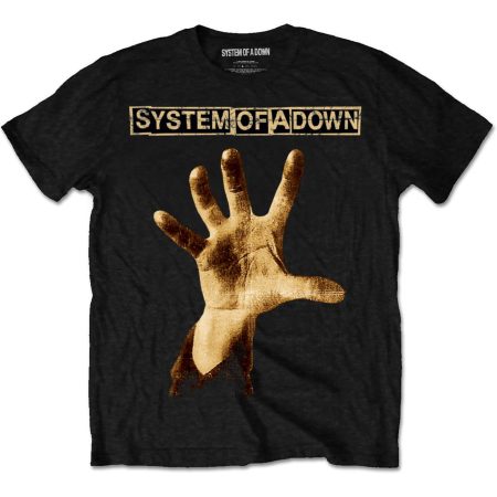 SYSTEM OF A DOWN UNISEX ADULT T-SHIRT: HAND