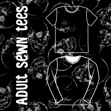 Random Print Adult Straight Cut Sewn Tee