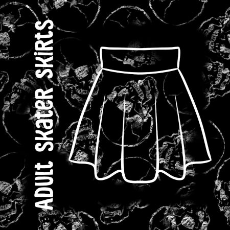 Random Print Adult Skater Skirt