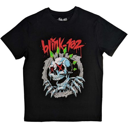 BLINK-182 UNISEX T-SHIRT: SIX ARROW SKULL