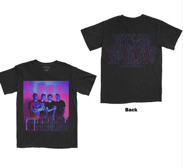 ALL TIME LOW UNISEX T-SHIRT: BLURRY MONSTER (BACK PRINT) - Image 2