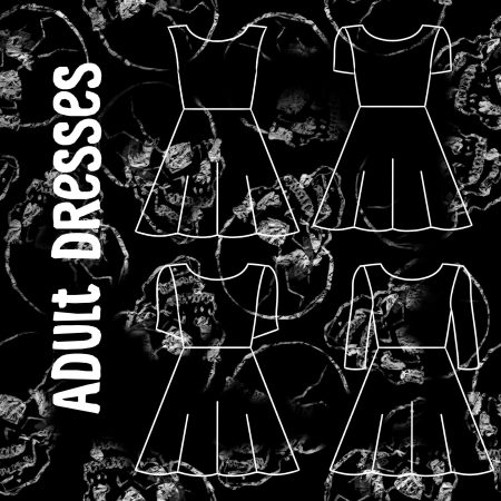 Random Print Adult Skater Dress