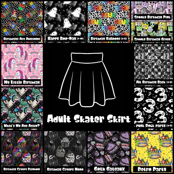 Birthday Collection Adult Skater Skirt