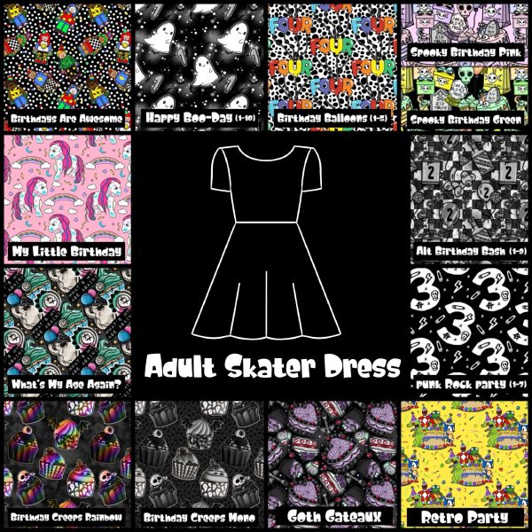 Birthday Collection Adult Skater Dress
