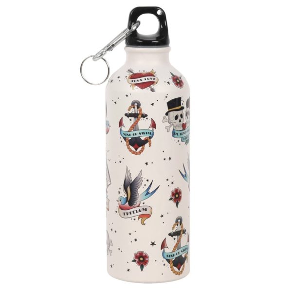 Tattoo Print Metal Water Bottle - Image 2