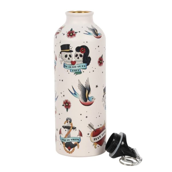 Tattoo Print Metal Water Bottle