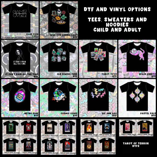 Retrobates Collection DTF and Vinyl Printed Items - Kids and Adult