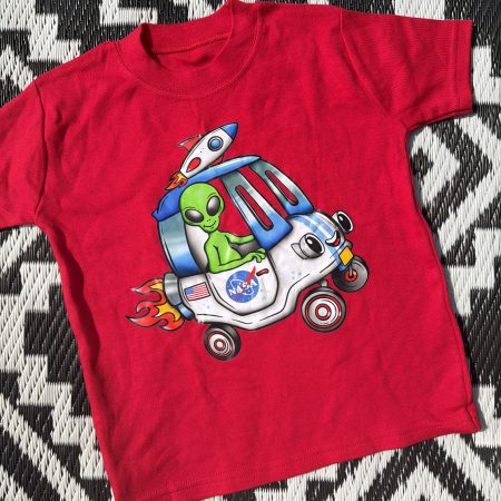Pre-Made Cosmic Coupe DTF Tee 2-3y