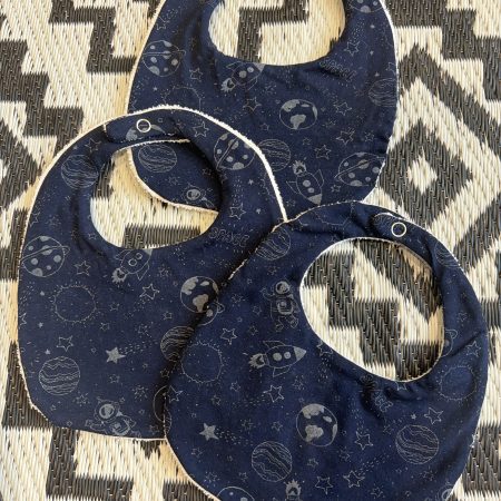 Pre-Made Cute In Space Trad Bib
