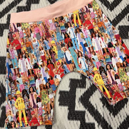 Pre-Made Barbie Goes To Work Harem Shorts 4-5y