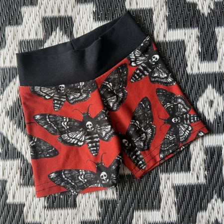 Pre-Made Death Moth Red Cycling Shorts Newborn