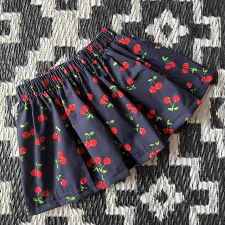 Pre-Made Cherries Skirt 6-12m