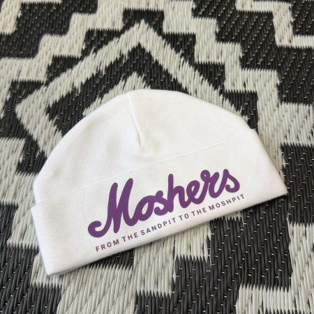 Pre-Made Moshers Vinyl Printed Beanie Hat 0-3m