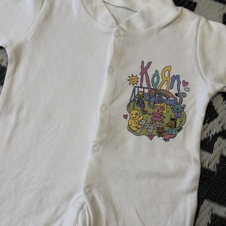 Pre-Made Baby Korn DTF Printed Sleepsuit 3-6m