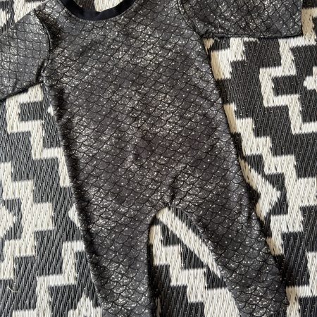 Pre-Made Mono Mermaid Pull On Romper 0-3m